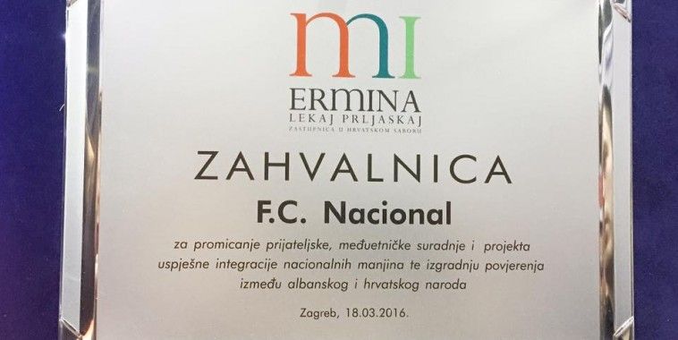 Zahvalnica, Nacional