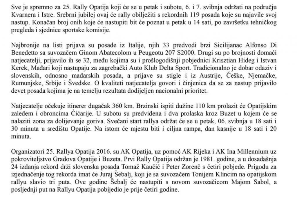 Rally Opatija