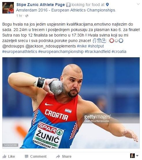 Žunić, Facebook