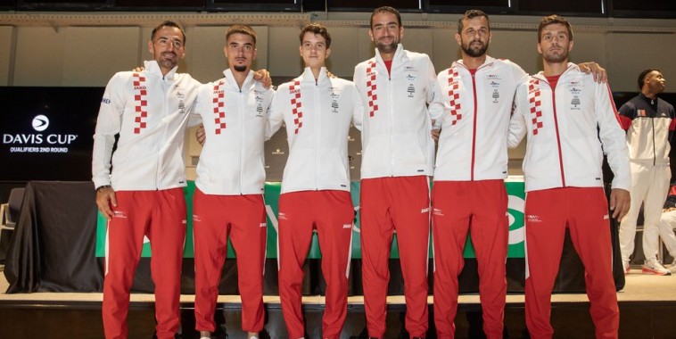 Ivan Dodig, Dino Prižmić, Matej Dodig, Marin Čilić, Mate Pavić, Nikola Mektić_DC Osijek HR - FRA_20250911